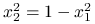 x_{2}^{2}=1-x_{1}^{2}